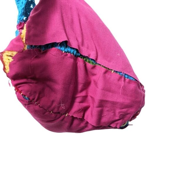 HANDKNIT Rainbow Crossbody Slouchy Bag - Picture 4 of 6